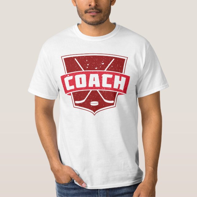 Customizable Back Print Hockey Coach T-Shirt (Front)