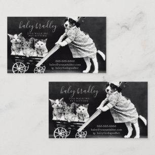 Customizable Back to Back Pet Dog Cat Sitting Business Card