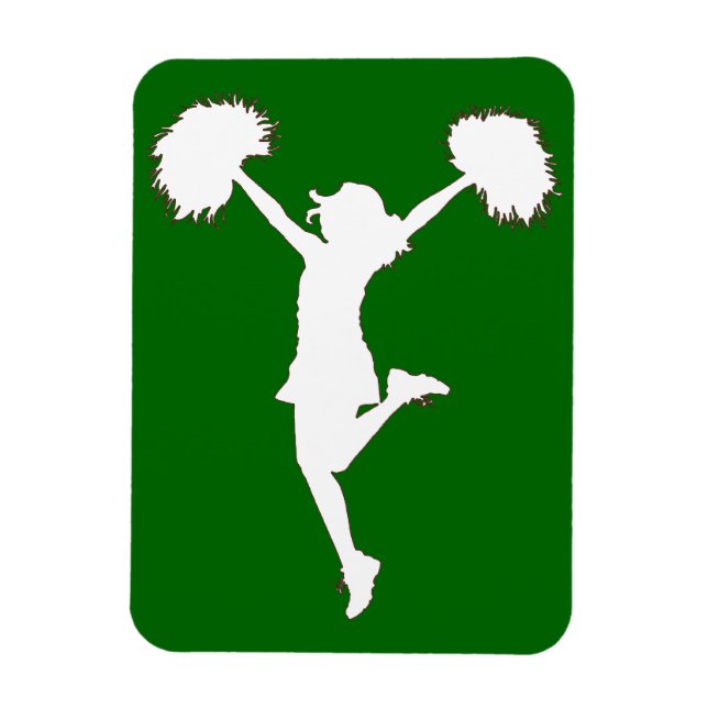Customizable Background Cheerleader Cheerleading Magnet (Vertical)