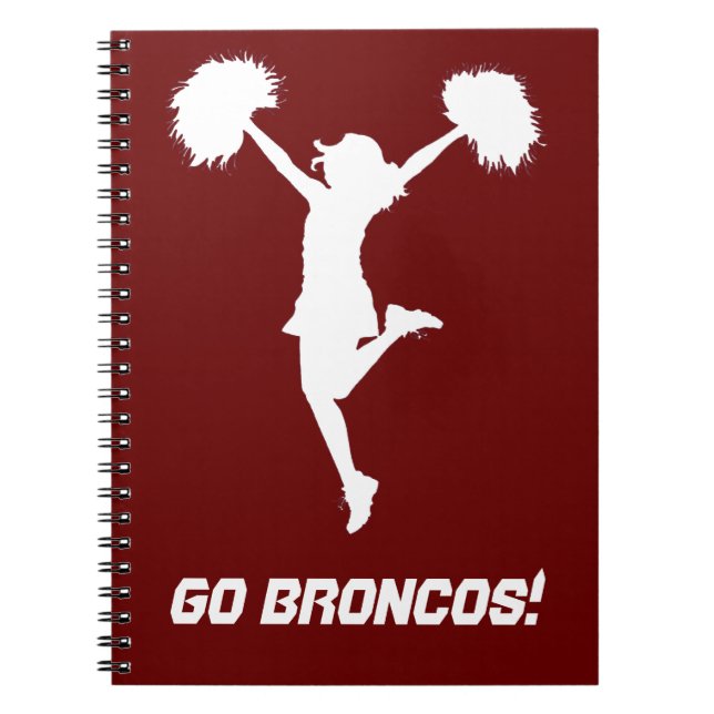 Customizable Background Cheerleader Cheerleading Notebook (Front)