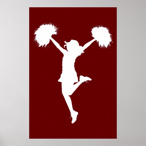 Customizable Background Cheerleader Cheerleading Poster