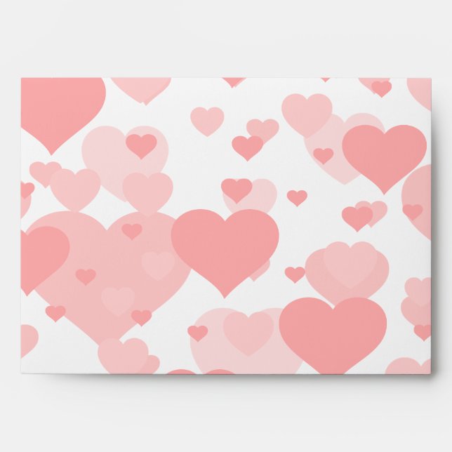 Customizable Background Color for Hearts Envelope (Front)