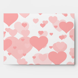 Customizable Background Color for Hearts Envelope