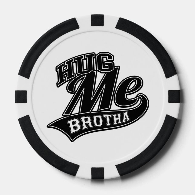 Customizable Background Color for Hug Me Poker Chips (Front)
