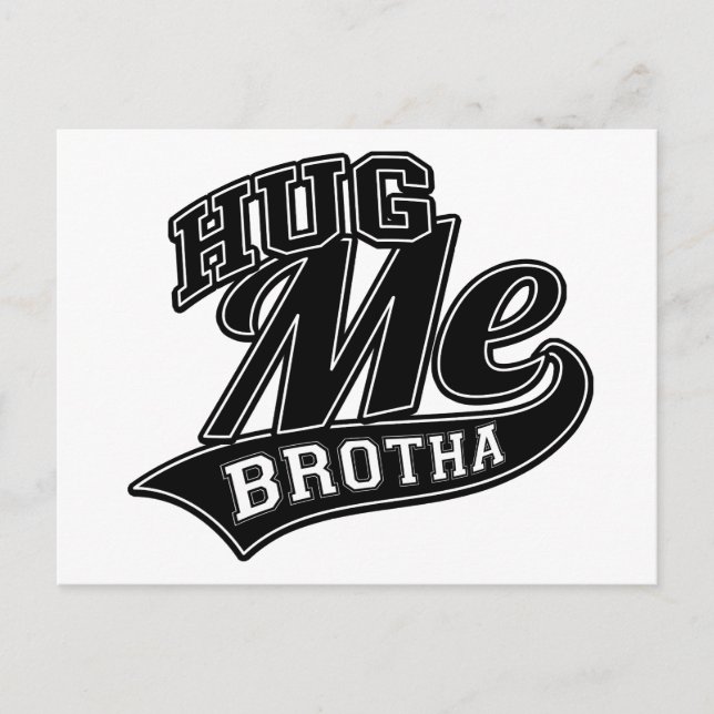 Customizable Background Color for Hug Me Postcard (Front)