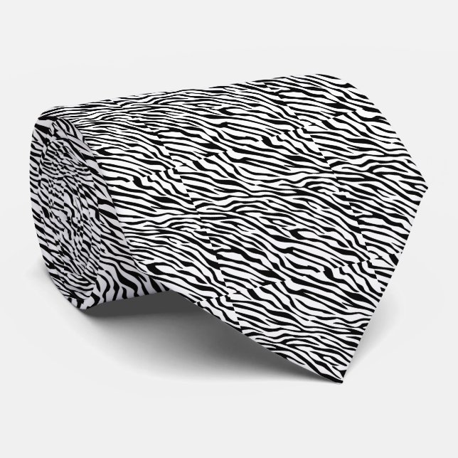 Customizable Background Color Zebra Tie (Rolled)