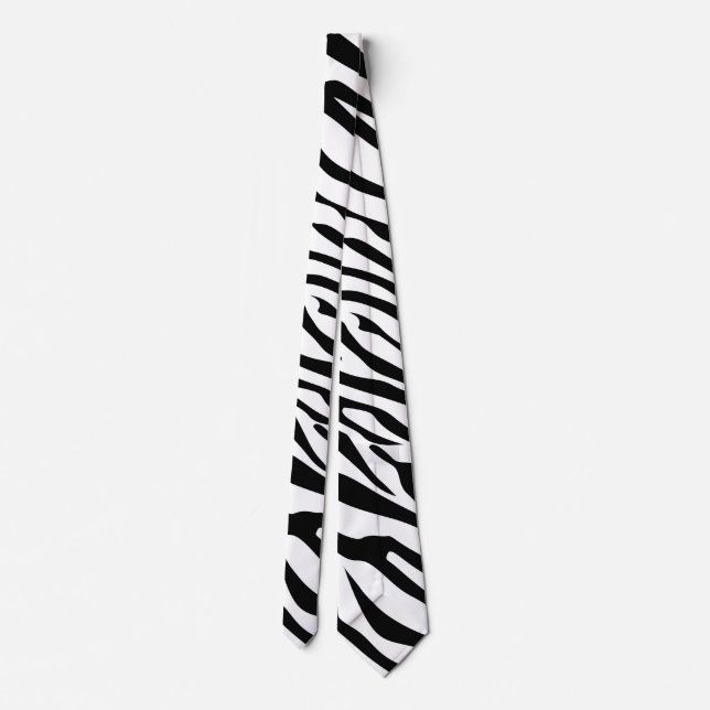 Customizable Background Color Zebra Tie (Back)