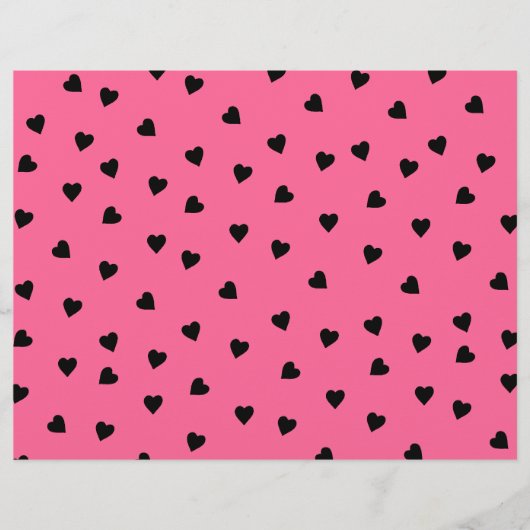 Customizable Background Colors Hearts Letterhead (Front)