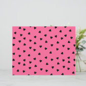 Customizable Background Colors Hearts Letterhead (Standing Front)