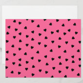 Customizable Background Colors Hearts Letterhead (Front/Back)