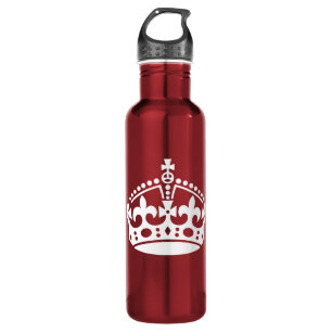 Customizable Background Keep Calm Crown Water Bottle