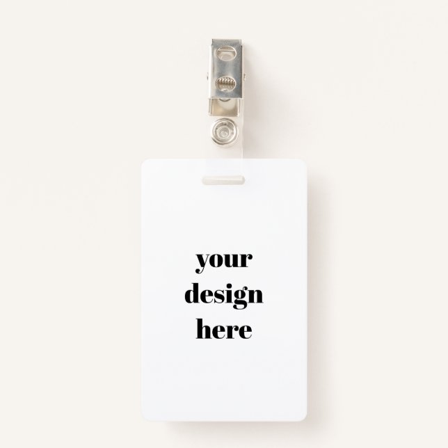 Customizable  badge (Front with Clip)