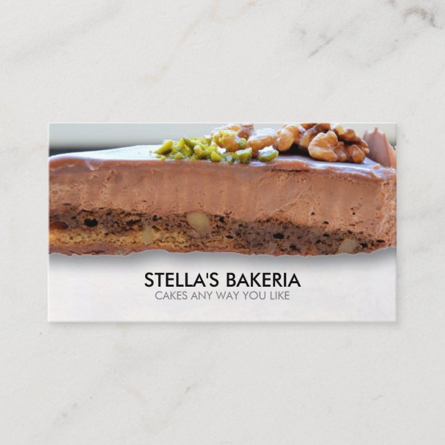 Customizable Bake Bakery Food Business Card (Front)
