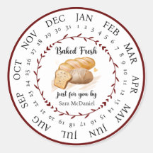 Customizable Baked Fresh Just For You Food Sticker