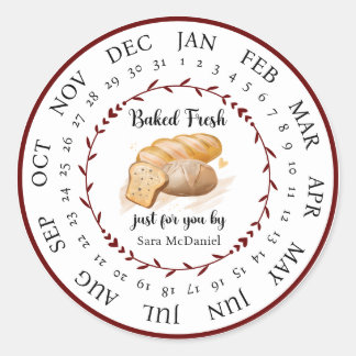 Customizable Baked Fresh Just For You Food Sticker