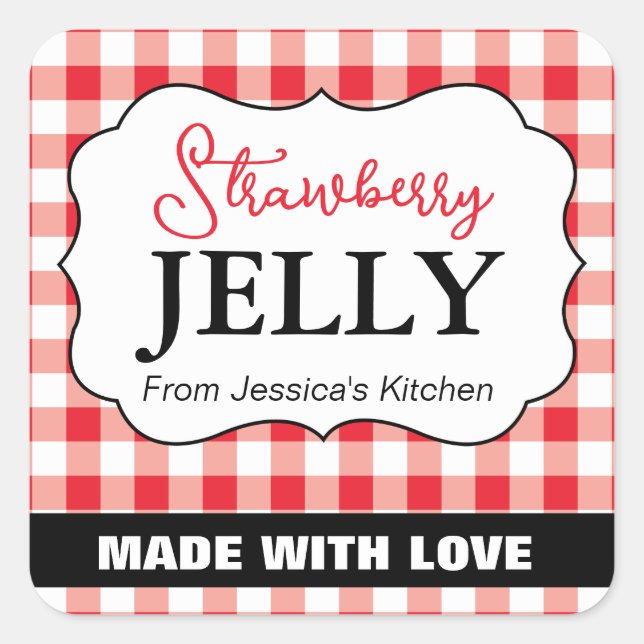 Customizable Baked with Love Label HM002_12sqv1 (Front)