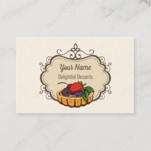 Customizable baker pastry chef business card