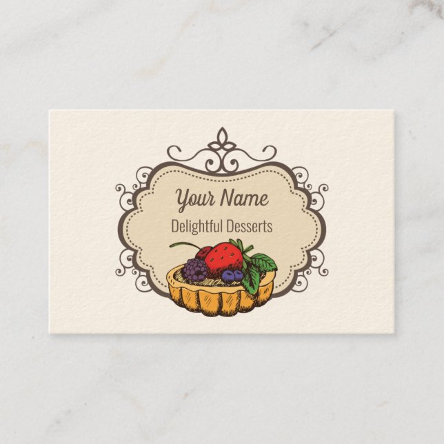 Customizable baker pastry chef business card (Front)