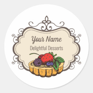 Customizable baker pastry chef classic round sticker