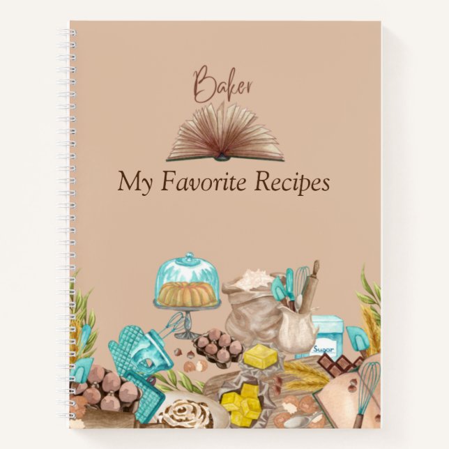 Customizable Baker Recipe Book (Front)
