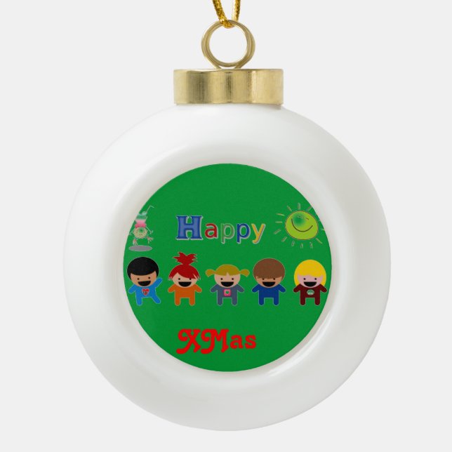 Customizable Ball Christmas Ornaments - Xmas Gifts (Front)