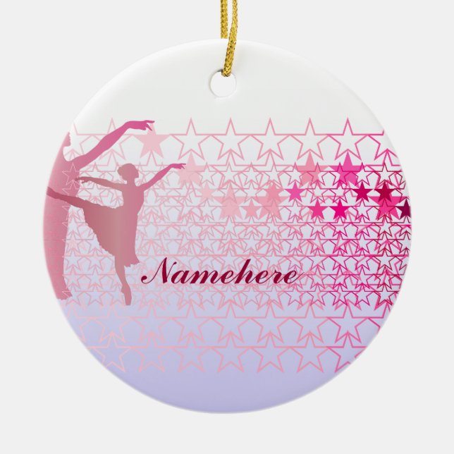 Customizable: Ballerina Ceramic Ornament (Front)