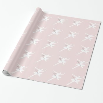 Customizable Ballerina Wrapping Paper by LeSilhouette at Zazzle