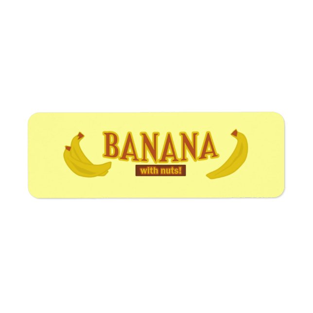 Customizable Banana w/ nuts Bakery Labels (Front)