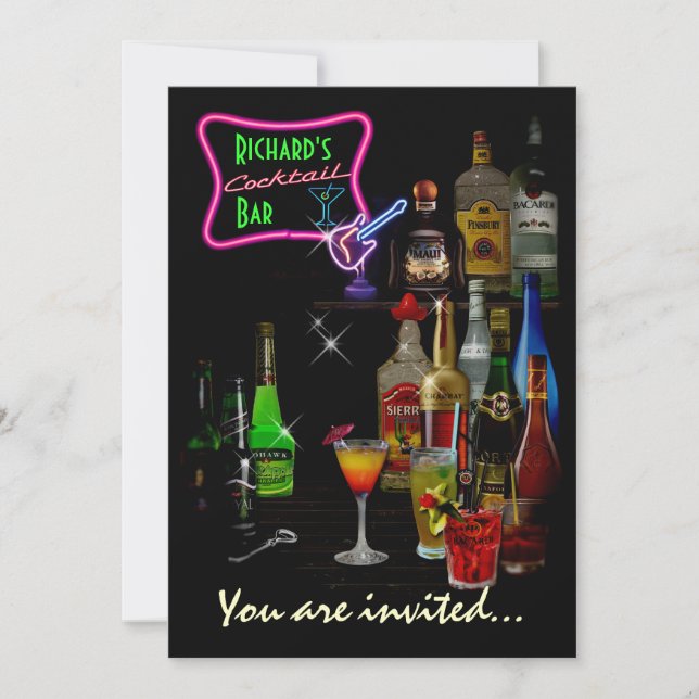 Customizable Bar Invitation (Front)