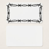 Customizable Barbed Wire Border Blank Card (Front & Back)