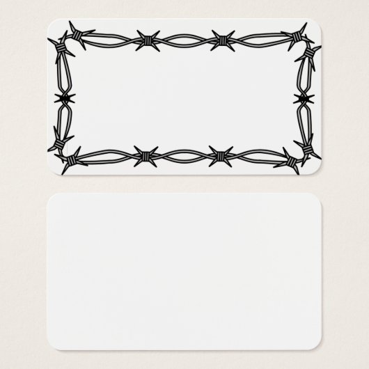 Customizable Barbed Wire Border Blank Card (Front & Back)