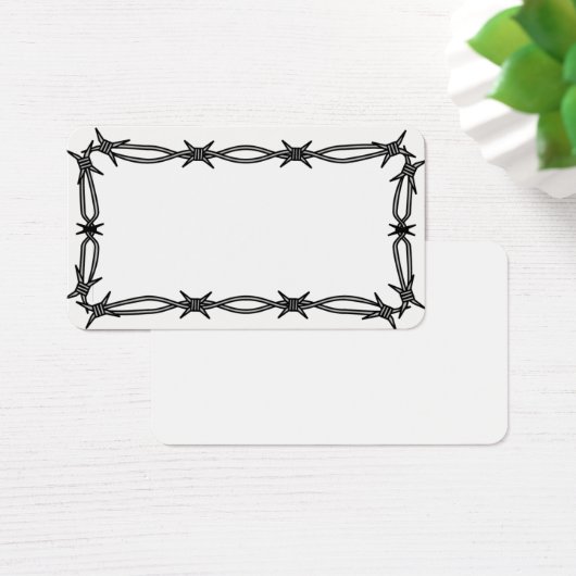 Customizable Barbed Wire Border Blank Card (Desk)