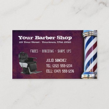 Customizable Barber Shop Bc Appointment Card by DGSkater22 at Zazzle