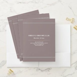 Customizable Barrister At Law Pocket Folder