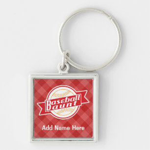 Customizable Baseball Aunt Keyring