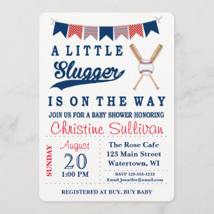 Customizable Baseball Baby Shower Invitation
