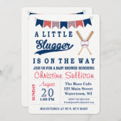 Customizable Baseball Baby Shower Invitation (Front/Back)