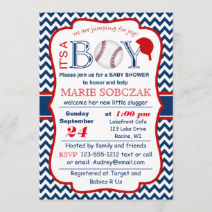 Customizable Baseball Baby Shower Invitation