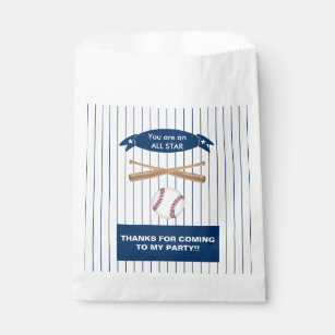 Customizable Baseball Birthday party favor bag