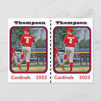 Customizable Baseball Card