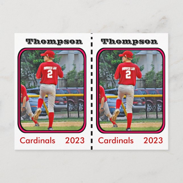 Customizable Baseball Card (Front)