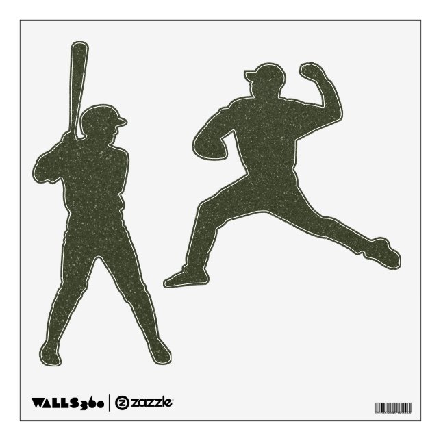 Customizable Baseball Duo Wall Decal Set (Front)