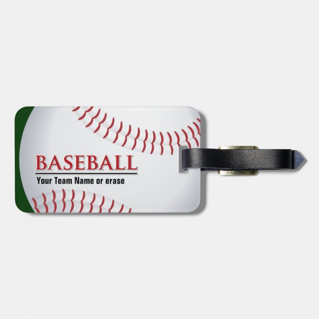 Customizable Baseball Luggage Tag (Back Horizontal)