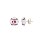 Customizable Baseball or Softball Earrings (Angled)