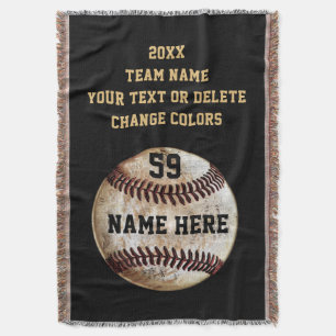 Customizable Baseball Senior Night Gift Ideas Throw Blanket