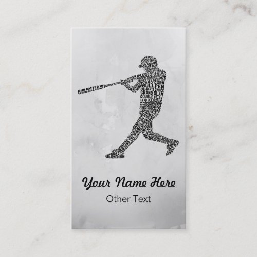 Customizable Baseball Softball Business Cards Temp