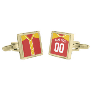 Customizable Baseball Softball Jersey Cuff Links