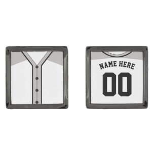 Customizable Baseball Softball Jersey Cuff Links