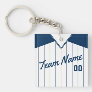 Customizable Baseball Softball Jersey Keyring