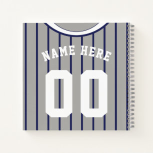 Customizable Baseball Softball Jersey Notebook